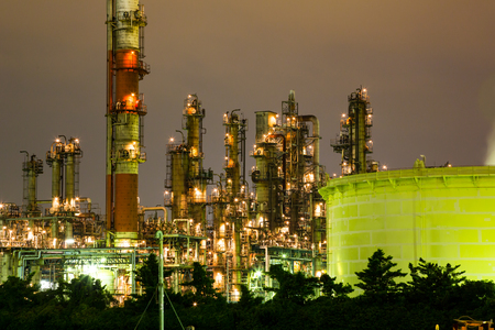 Factory Night viewの写真素材