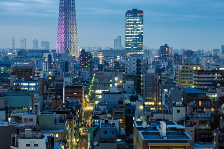Japan Night viewのeditorial素材