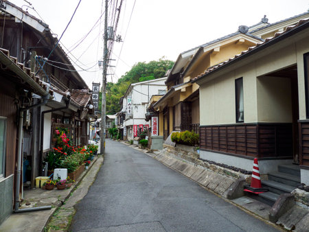 Japanese spa townのeditorial素材