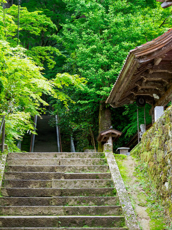 Japanese Temple Tottori Mitokusanの写真素材
