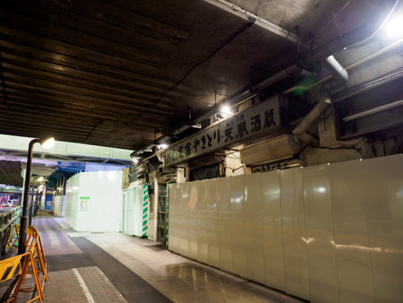 Tokyo Shibuya Redevelopment night viewのeditorial素材