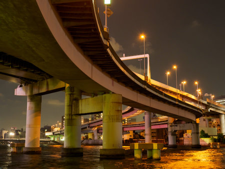 Junction in Japan Night viewの写真素材