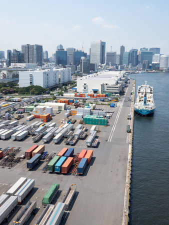 Harbor in Japan Tokyo