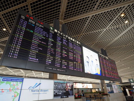 Narita airport in Japanのeditorial素材