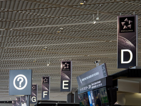 Narita airport in Japanのeditorial素材