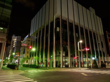 Tokyo Ginza night viewのeditorial素材