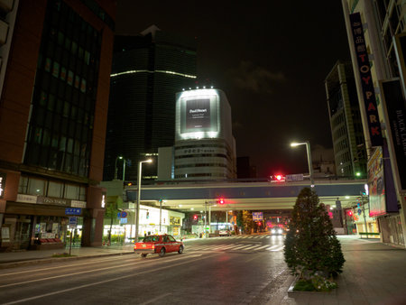 Tokyo Ginza night viewのeditorial素材