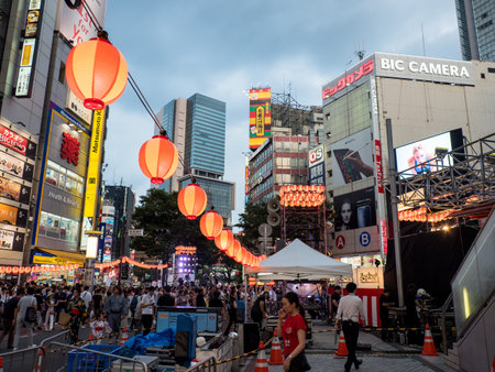 Tokyo Shibuya Japanese festivalのeditorial素材