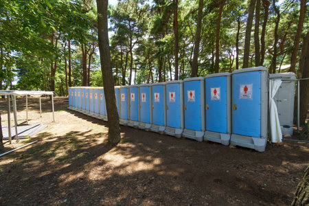 Temporary toiletのeditorial素材