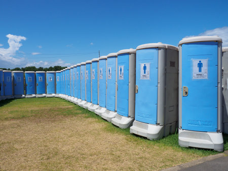 Temporary toiletのeditorial素材