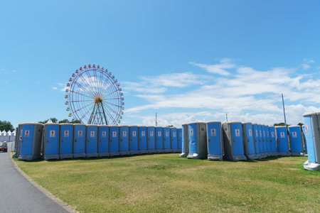 Temporary toiletのeditorial素材