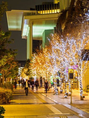 Japan Night view illuminationのeditorial素材