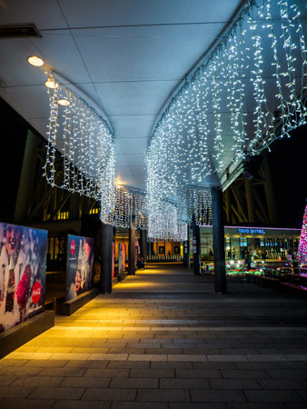 Japan Night view illuminationのeditorial素材