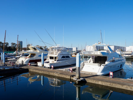 Yumenoshima marina, Tokyo Japanのeditorial素材