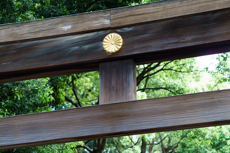 At the Japanese Shrine, Tokyoの写真素材
