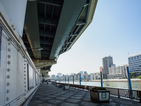 River side Promenade in Japanのeditorial素材