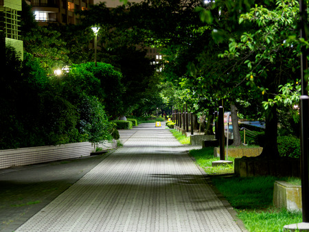 River side Promenade in Japanの写真素材
