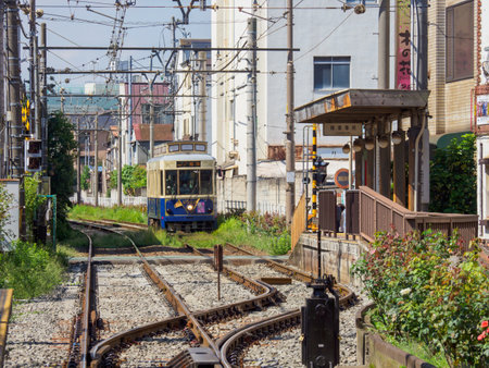 Tram in Japan, Tokyoのeditorial素材