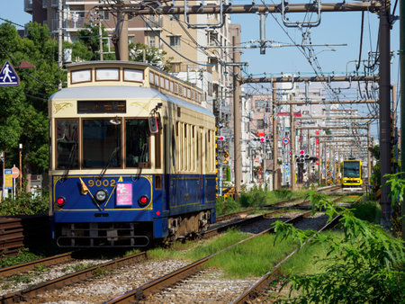 Tram in Japan, Tokyoのeditorial素材