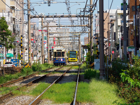Tram in Japan, Tokyoのeditorial素材