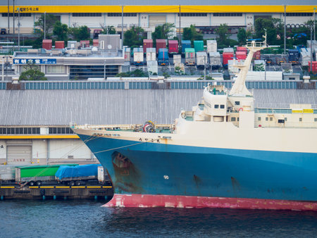 Harbor in Japan Tokyoのeditorial素材