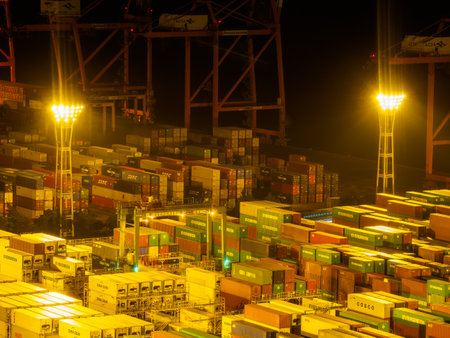Harbor in Japan Tokyoのeditorial素材