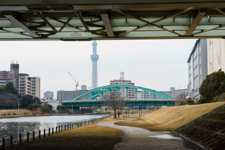 Arakawa riverbed, Tokyo Japan