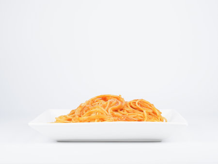 Pasta crab tomato creamの写真素材