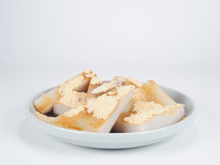 Kuzumochi Japanese traditional sweetsの写真素材
