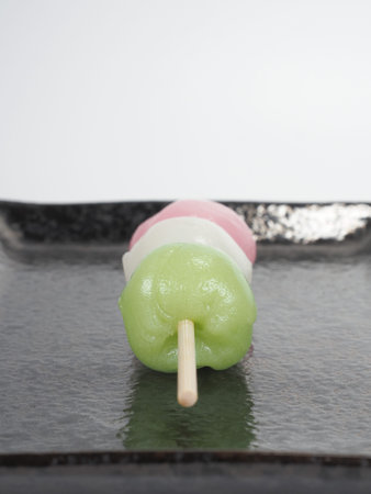 Three-color dumpling Japanese traditional sweets dango