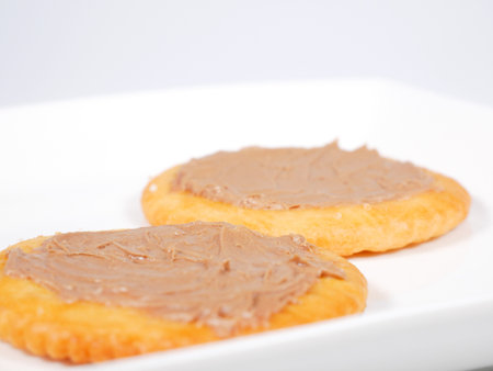 Crackers with coffee cream