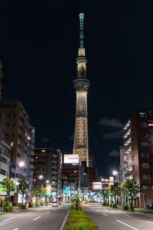 Tokyo Sky Tree Night Viewの写真素材