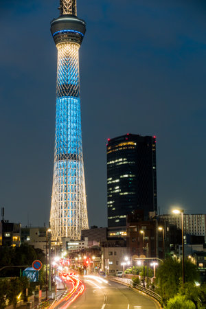 Tokyo Sky Tree Night Viewの写真素材