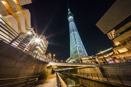 Tokyo Sky Tree Night Viewの写真素材