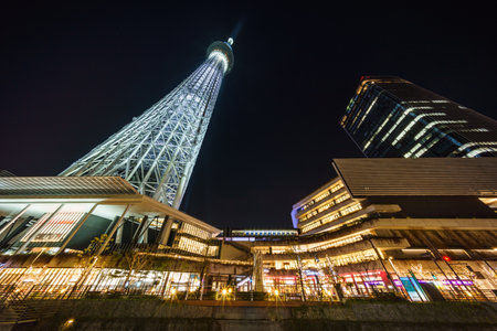 Tokyo Sky Tree Night Viewの写真素材