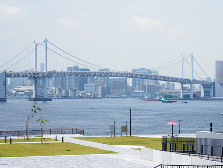 Tokyo Rainbow Bridge Landscapeの写真素材