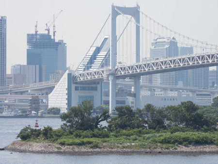 Tokyo Rainbow Bridge Landscapeの写真素材