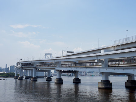 Tokyo Rainbow Bridge Promenadeの写真素材