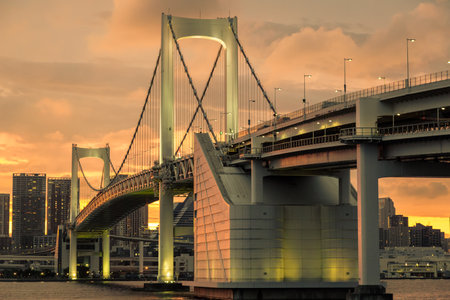 Rainbow Bridge Evening viewの写真素材