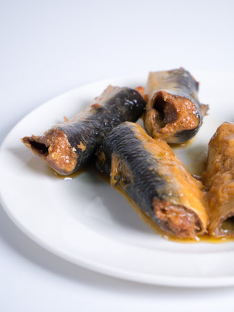 Boiled sardines Japanese misoの写真素材