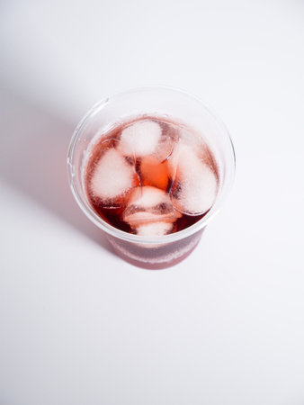 Grape soda Plastic cupの写真素材
