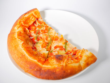 Margherita pizzaの写真素材