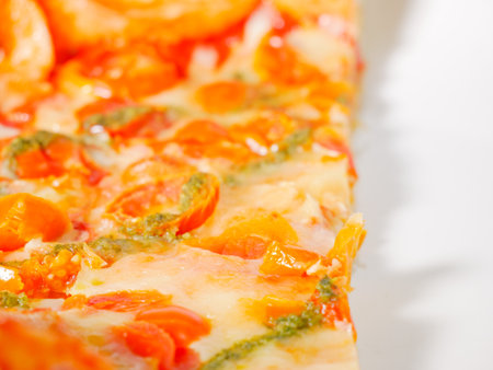 Margherita pizzaの写真素材