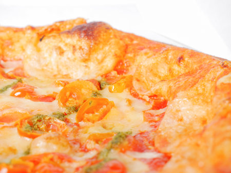 Margherita pizzaの写真素材