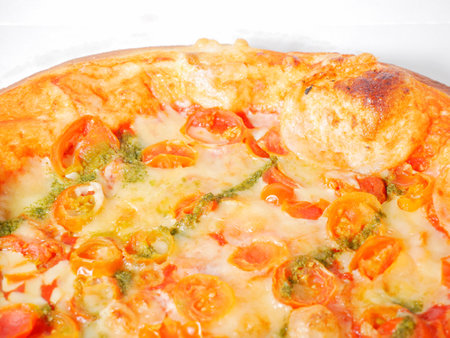 Margherita pizzaの写真素材