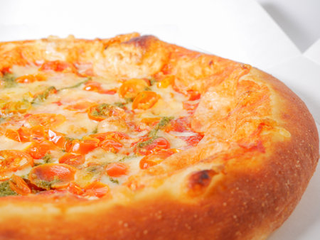 Margherita pizzaの写真素材