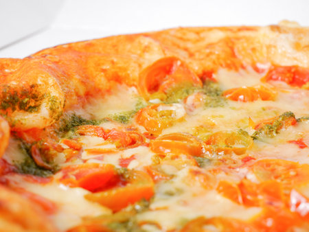 Margherita pizzaの写真素材