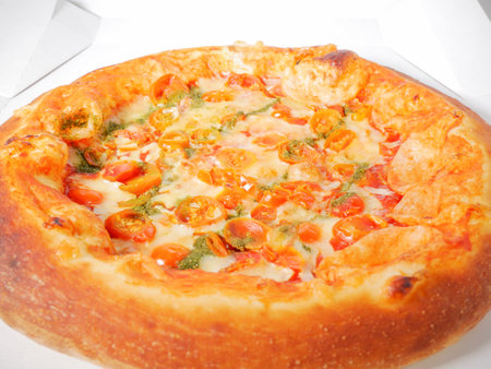 Margherita pizzaの写真素材