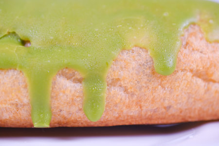Matcha green tea eclairの写真素材