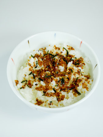 Rice sprinkled with bonitoの写真素材